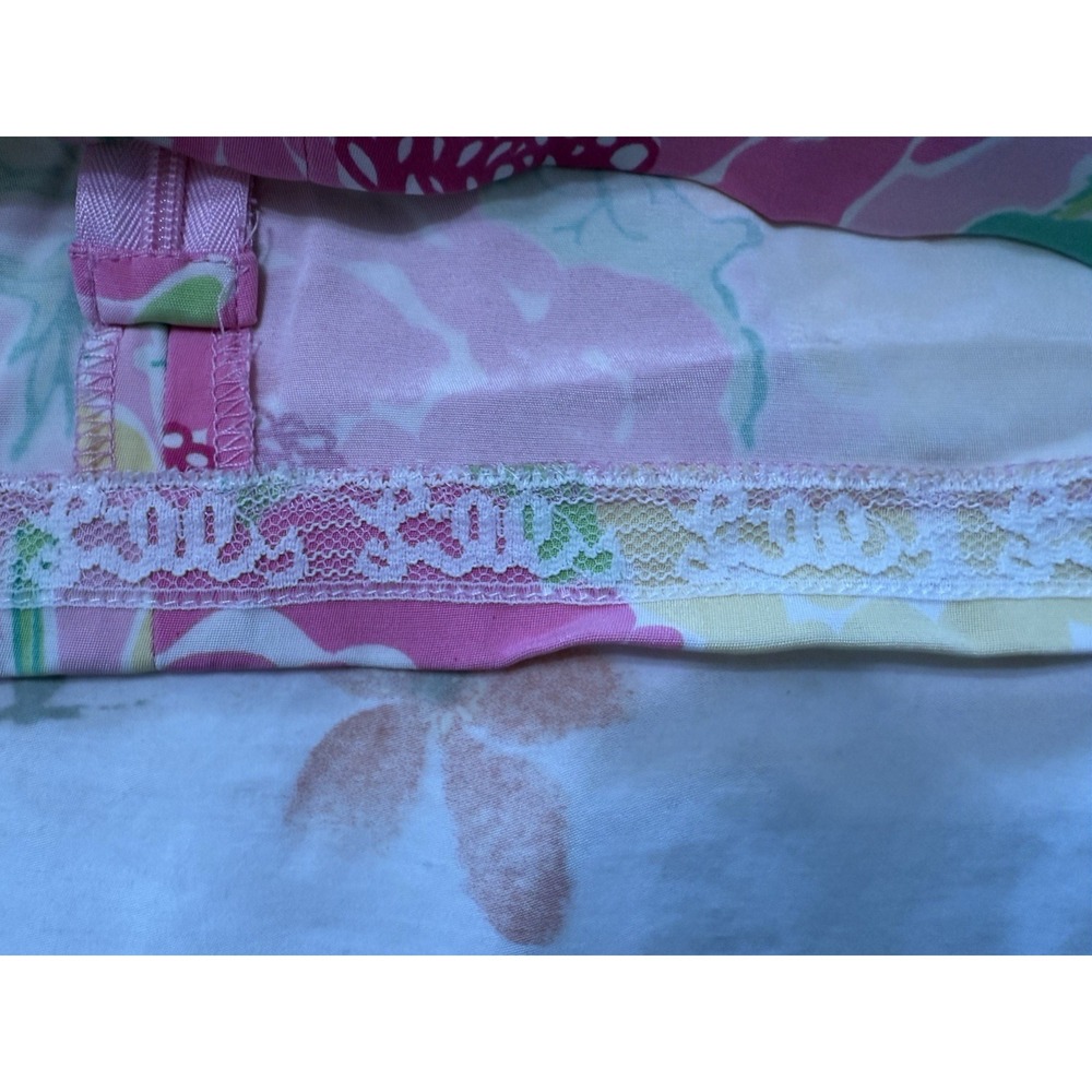 Lilly Pulitzer Halter Top Small Vtg White Label Butterfly Floral Resort Beach - Picture 5 of 8